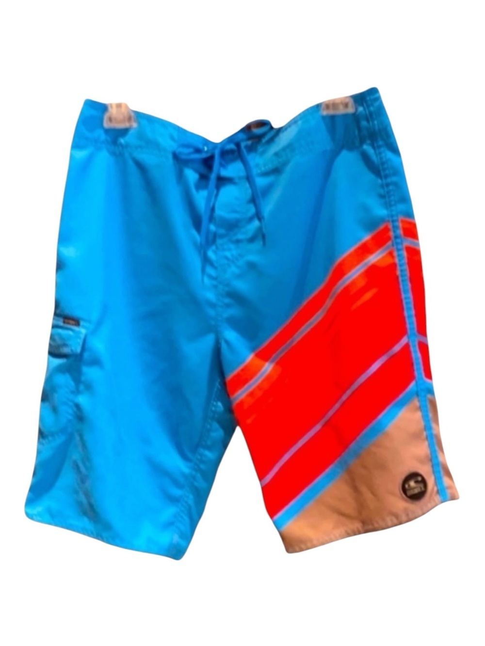 O’Neill Board Shorts Swim Vacation Beach Blue & Red SZ 34